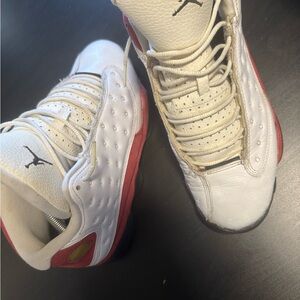 Jordan White and Red Sneakers